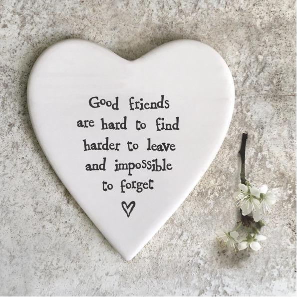 East of India - Coasters Round Heart - Good Friends - 89