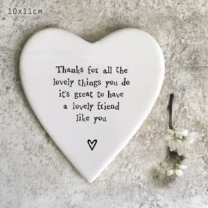 East of India - Coasters Round Heart - Lovely Friend Like You - 122