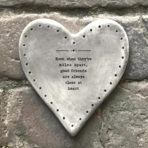 East of India - Coasters Rustic Heart - Even When Miles Apart Friends Close At Heart - 185
