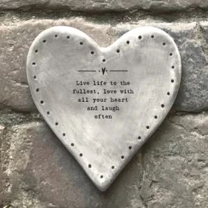 East of India - Coasters Rustic Heart - Live Life To The Fullest - 184