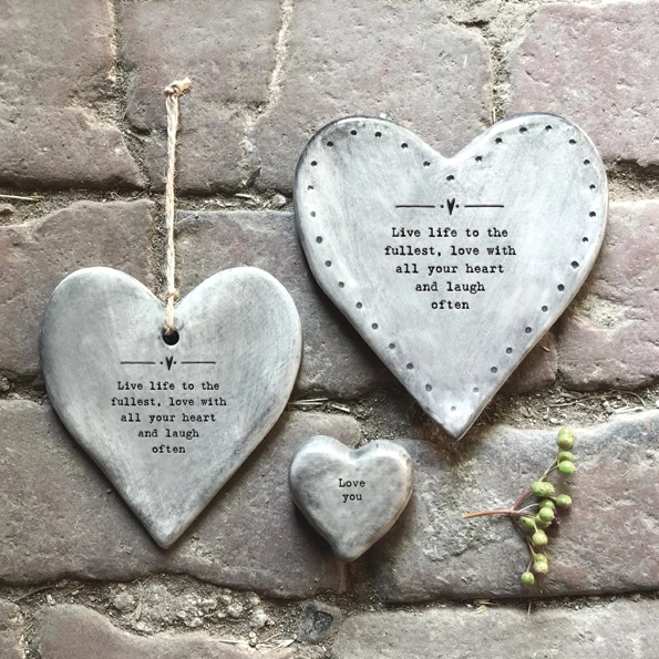 East of India - Coasters Rustic Heart - Live Life To The Fullest - 184 Lifestyle