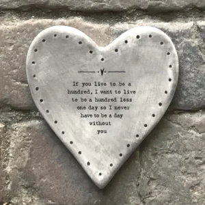 East of India - Coasters Rustic Heart - Live To Be One Hundred - 180