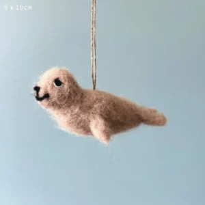 East of India - Felted Hanging Animals - Seal - 5530.6