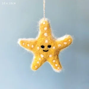 East of India - Felted Hanging Animals - Starfish - 5530.9