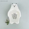 East of India - Porcelain Flat Bear Dish 6081