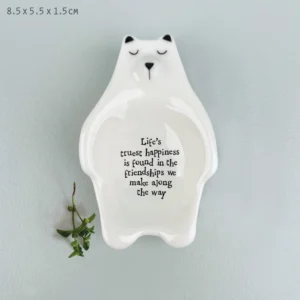 East of India - Porcelain Flat Bear Dish 6081