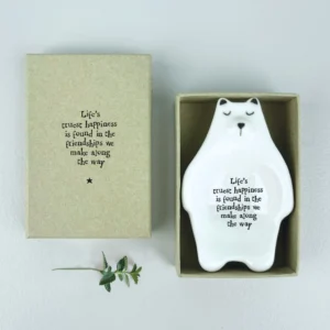 East of India - Porcelain Flat Bear Dish 6081 Boxed