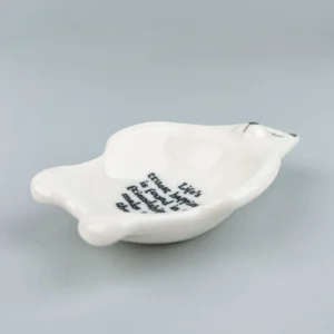 East of India - Porcelain Flat Bear Dish 6081 Close Up