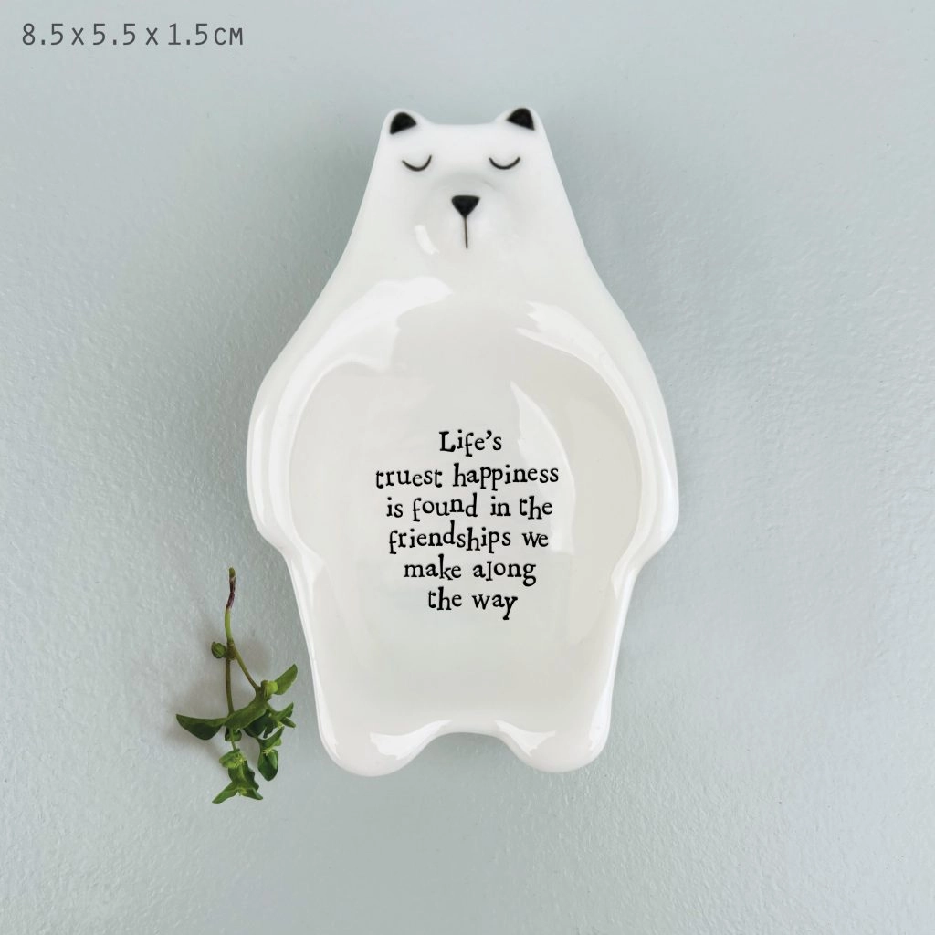 East of India - Porcelain Flat Bear Dish 6081