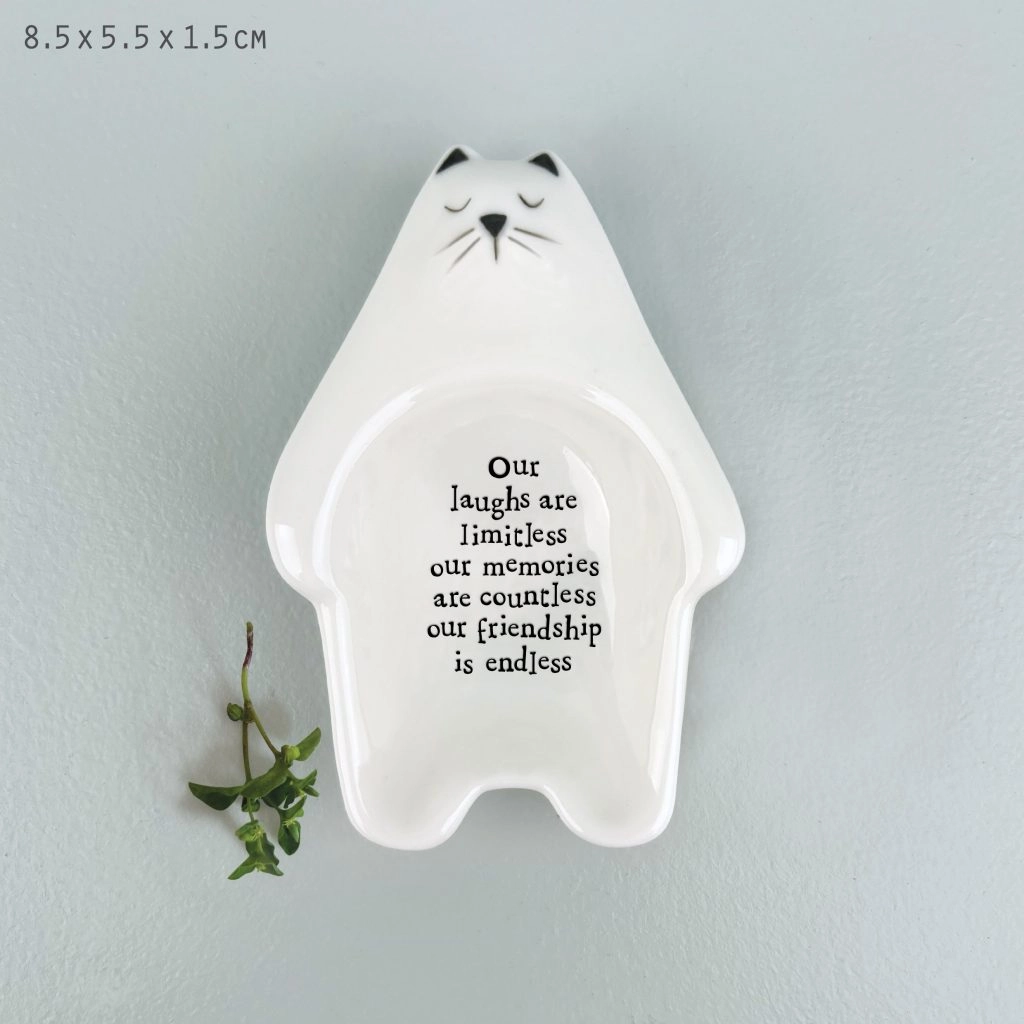 East of India - Porcelain Flat Cat Dish 6081.2