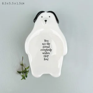 East of India - Porcelain Flat Dog Dish 6081.1