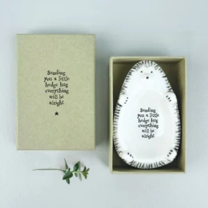 East of India - Porcelain Flat Hedgehog Dish 6081.5 Boxed