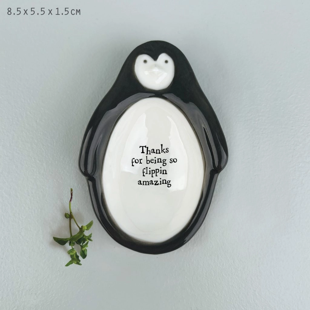 East of India - Porcelain Flat Penguin Dish 6081.7