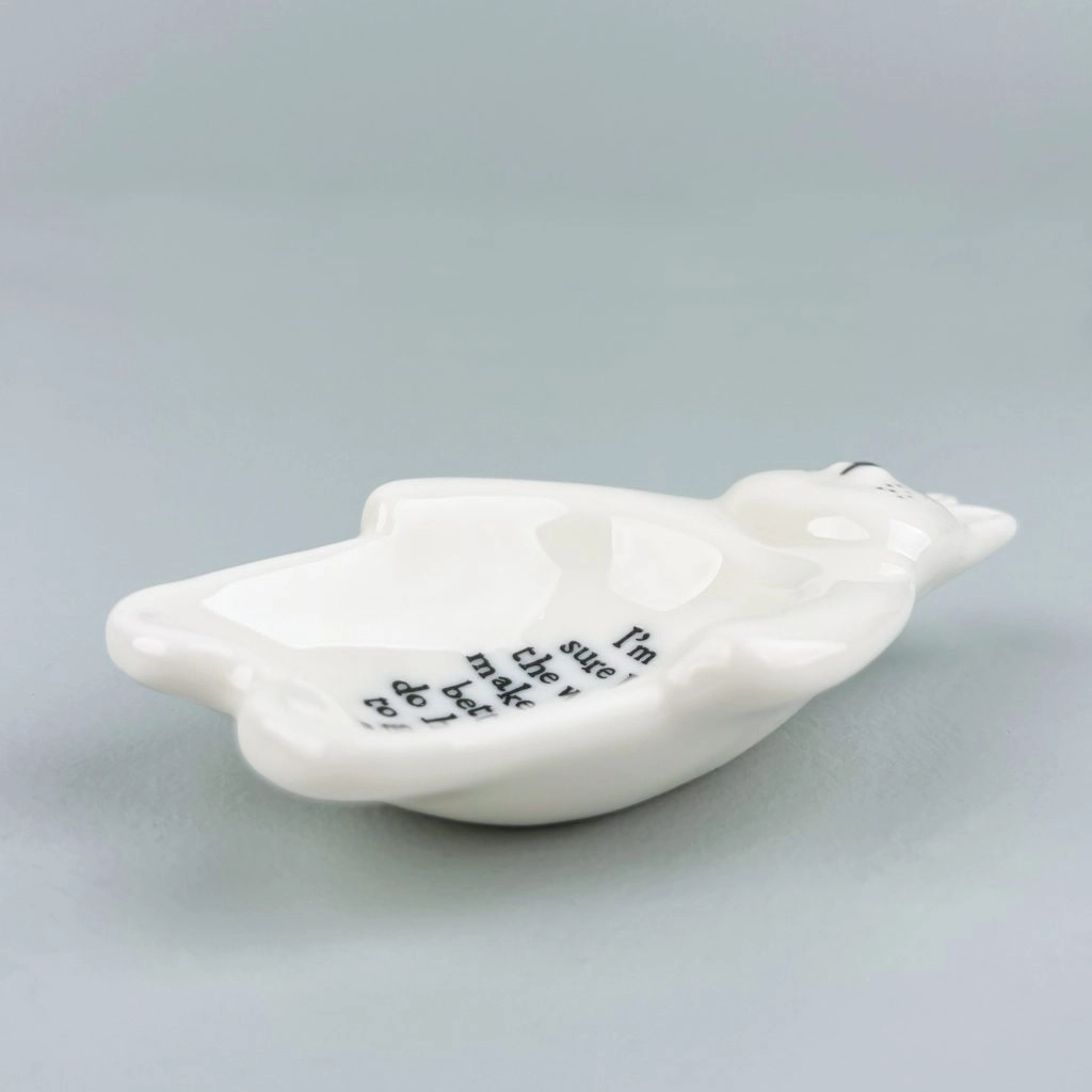East of India - Porcelain Flat Rabbit Dish 6081.4 Close Up