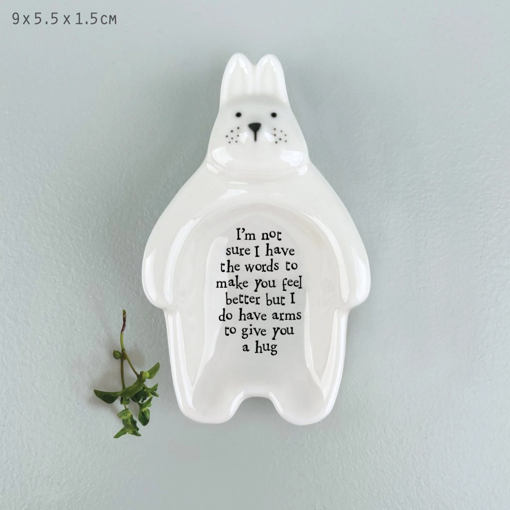 East of India - Porcelain Flat Rabbit Dish 6081.4