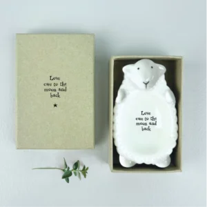 East of India - Porcelain Flat Sheep Dish 6081.3 Boxed