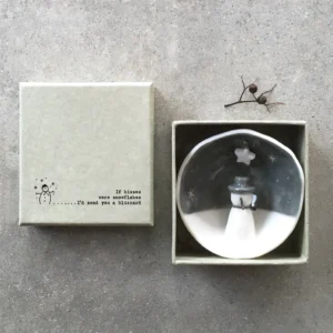 East Of India - Half Porcelain Bauble - If Kisses Were Snowflakes - 6567 Boxed
