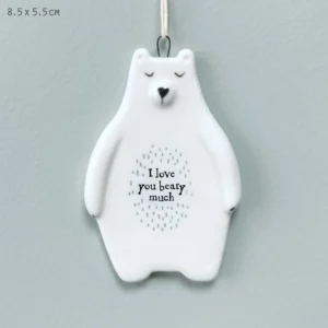 East of India - Hanging Animals - Bear - I Love You Beary Much 6102.1