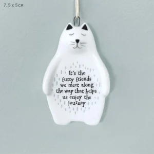 East of India - Hanging Animals - Cat - Furry Friends Help Enjoy The Journey 6104.3