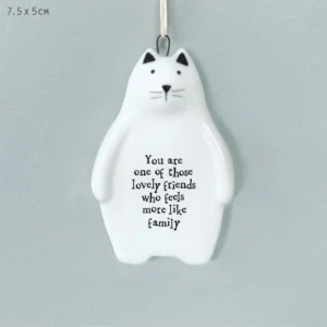 East of India - Hanging Animals - Cat - Love Are Lovely Friend 6104.2