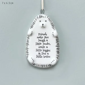 East of India - Hanging Animals - Hedgehog - Friends Make You Laugh 6107.3