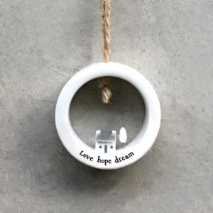 East of India - Hanging House in Circle - Love Hope Dream 6589