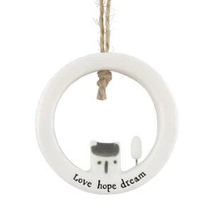 East of India - Hanging House in Circle - Love Hope Dream 6589 Close Up