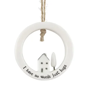 East of India - Hanging House in Circle - No Words Just Hugs 6588 Close Up