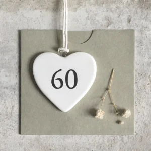 East of India - Small Hanging Numbered Heart - 60 - 4134 Sleeve