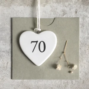 East of India - Small Hanging Numbered Heart - 70 - 4135 Sleeve