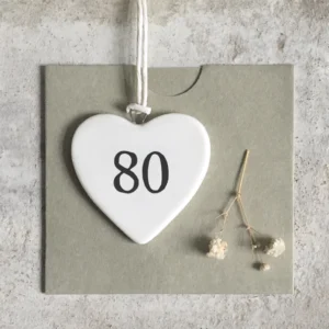 East of India - Small Hanging Numbered Heart - 80 - 4136 Sleeve