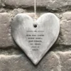East Of India - Hanging Rustic Heart - Even When Miles Apart - 7405