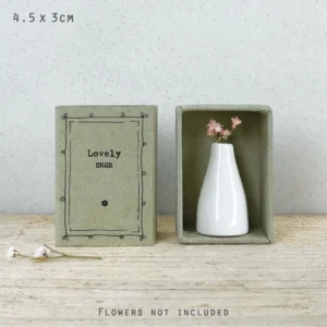 East of India - Matchbox Tiny Vase - Lovely Mum - 5832