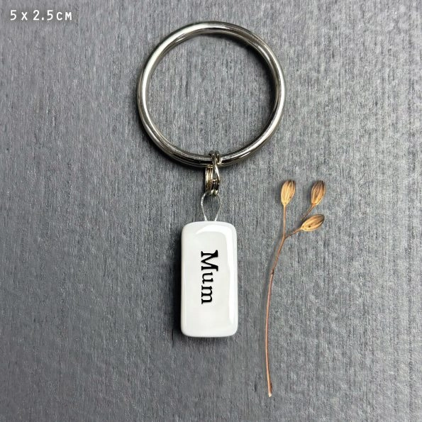 East of India - Porcelain Keyring - Mum - 4101B
