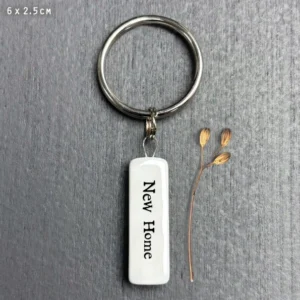 East of India - Porcelain Keyring - New Home - 4101A