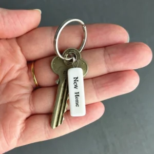 East of India - Porcelain Keyring - New Home - 4101A Model