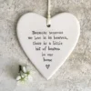 East Of India - Round Hanging Heart - Bit Of Heaven - 4194