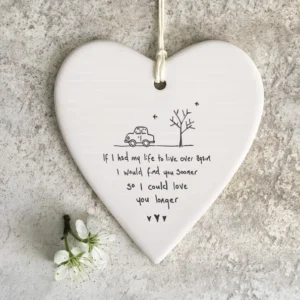 East of India - Round Hanging Heart - If I had My Life Over Again - 6227