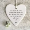 East of India - Round Hanging Heart - Love you to the moon 4195