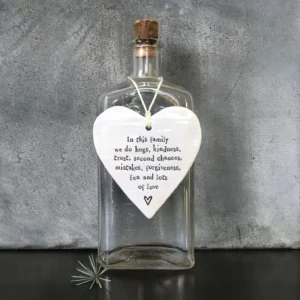 East of India - Round Hanging Heart - In This Family - 4201 Lifestyle