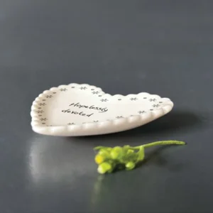 East of India - Small Scallop Heart Dish - Hopelessly Devoted - 2065 Close Up