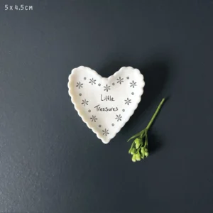East of India - Small Scallop Heart Dish - Little Treasures - 2066