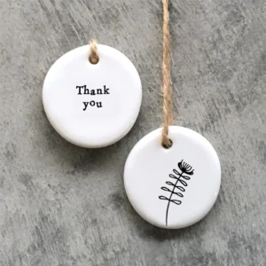 East of India - Small Floral Hanger Token - Thank You - 4098East of India - Small Floral Hanger Token - Happy Birthday - 4098