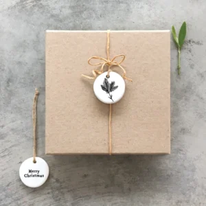 East of India - Small Floral Hanger Token - Merry Christmas - 4099 Lifestyle