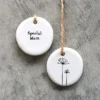 East of India - Small Floral Hanger Token - Special Mum - 4097
