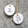East of India - Small Floral Hanger Token - You Are Loved - 4091