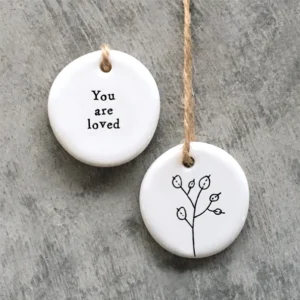 East of India - Small Floral Hanger Token - You Are Loved - 4091