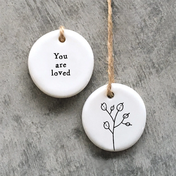 East of India - Small Floral Hanger Token - You Are Loved - 4091
