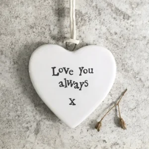 East of India - Small Hanging Heart - Love You Always - 4170