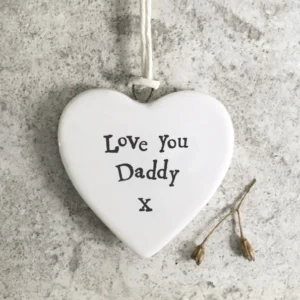 East of India - Small Hanging Heart - Love You Daddy - 4173
